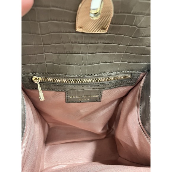 Aspinal Of London Gigi Crocodile Embossed Leather Bag - Picture 9 of 14